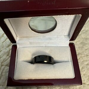 NWOT Temu Size 12 Black Men’s Stainless Steel Ring